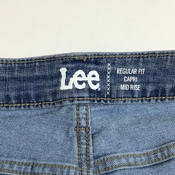 Lee Capri Wave Jeans Womens Plus Sz 20M Mid Rise Wave Regular Fit School Casual - Picture 7 of 14